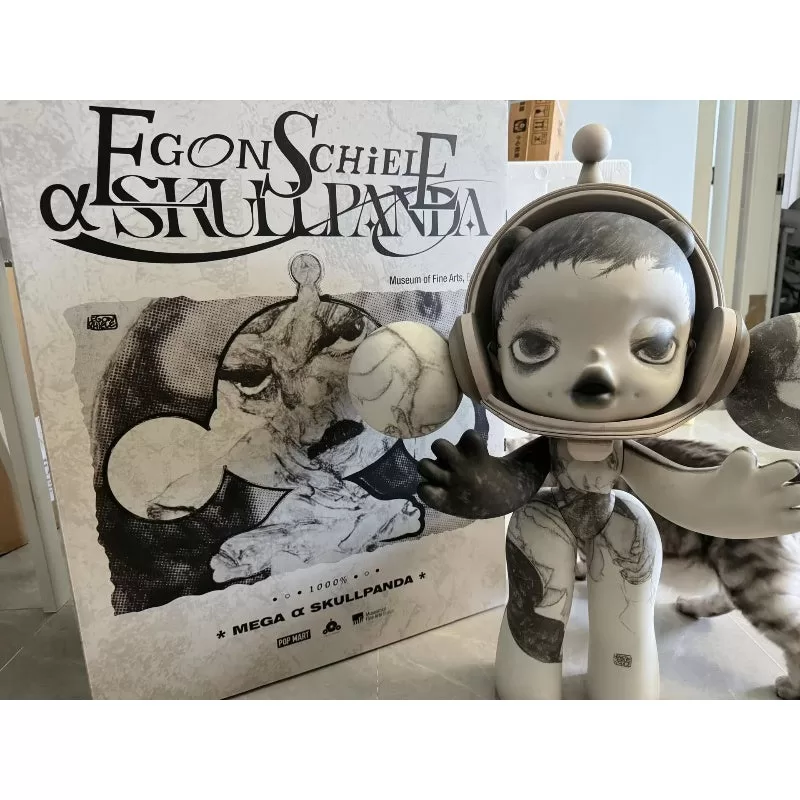 MEGA α SKULLPANDA Egon Schiele Figura 1000% limitada