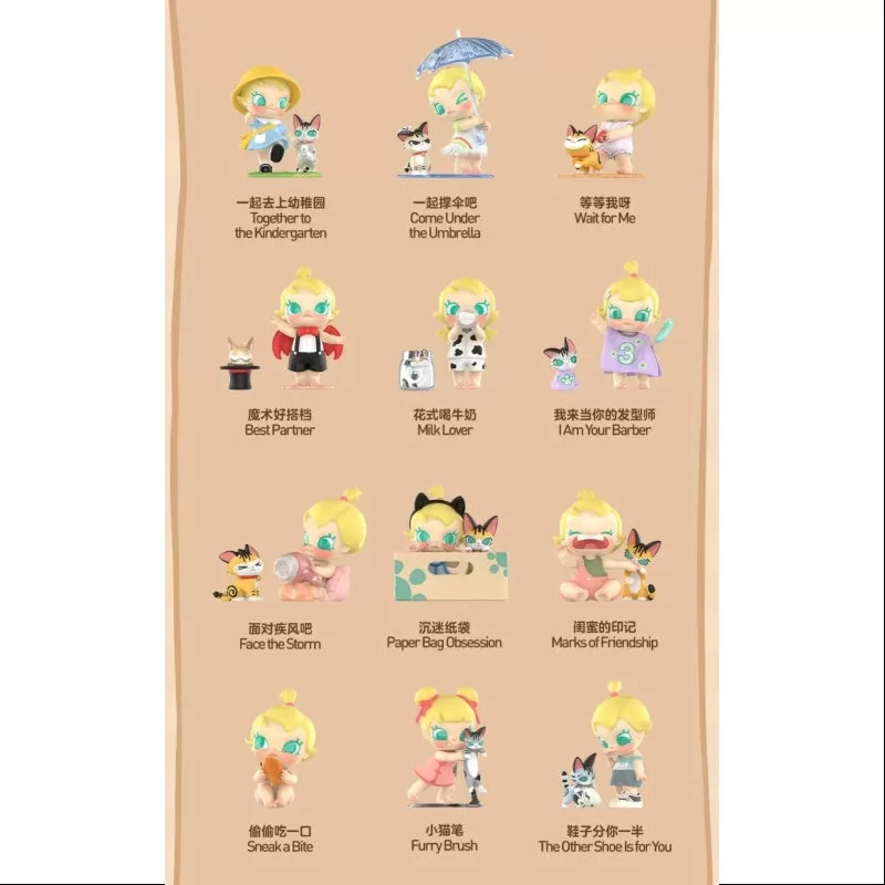 MOLLY Bebé Molly y Bebé Tabby Serie Conjunto Completo Abierto