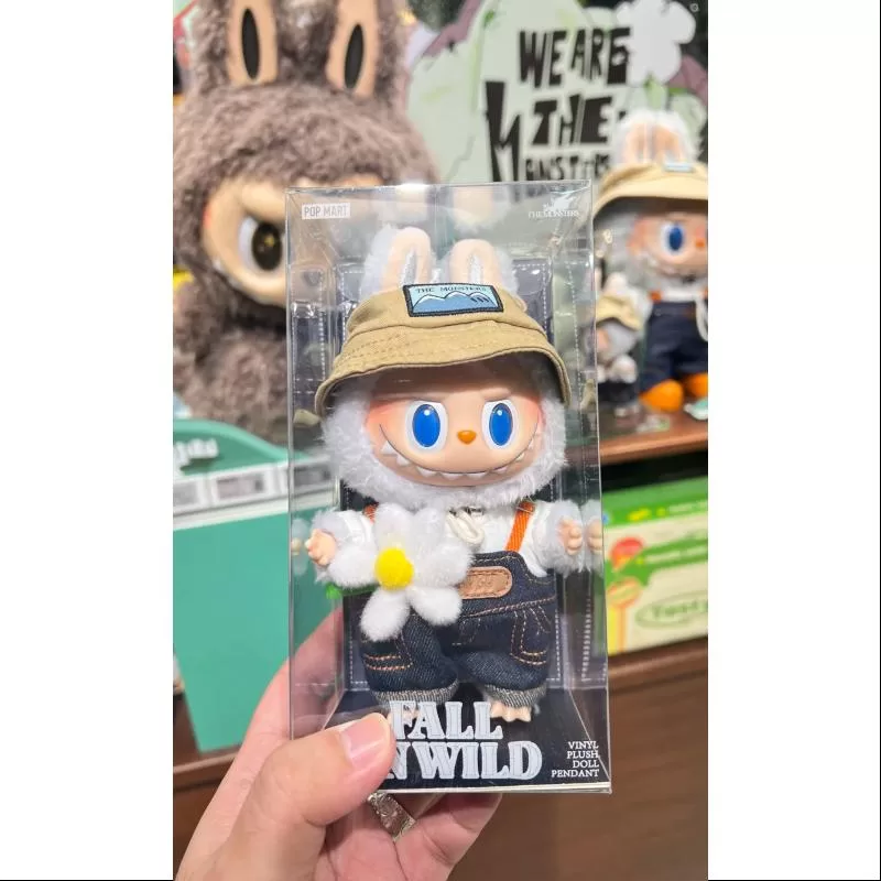 Muñeco de peluche de vinilo con colgante de edición limitada de Labubu The Monsters Fall in Wild Series