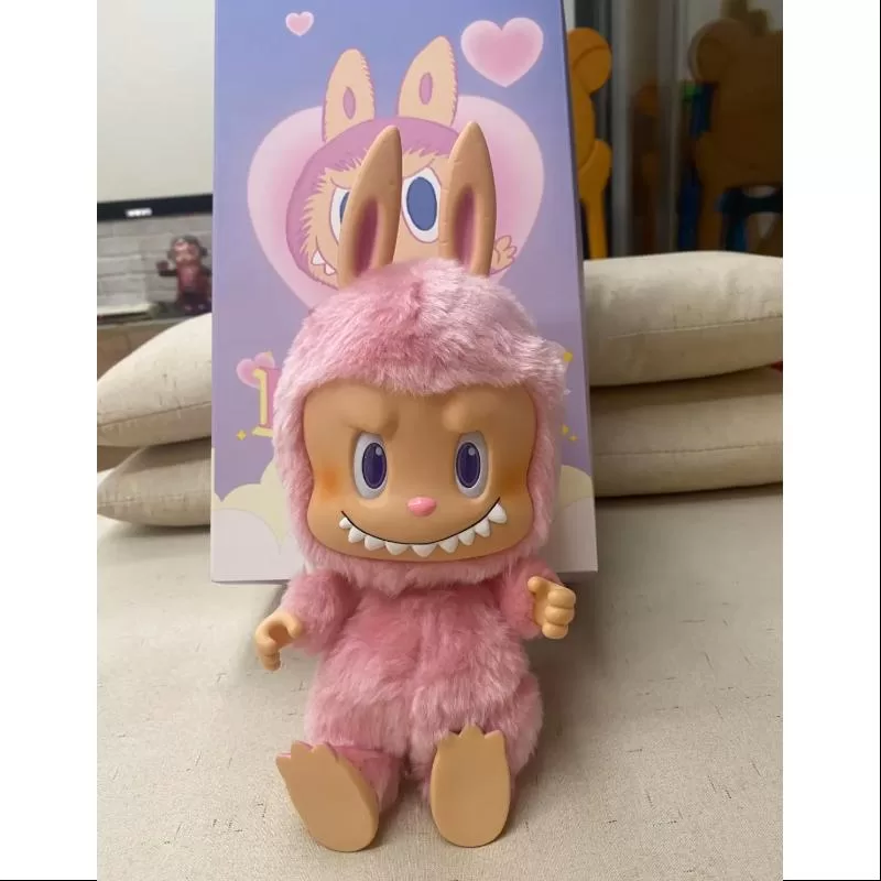 Muñeco de peluche de vinilo rosa Labubu The Monsters Swaver Tin LIMITADO