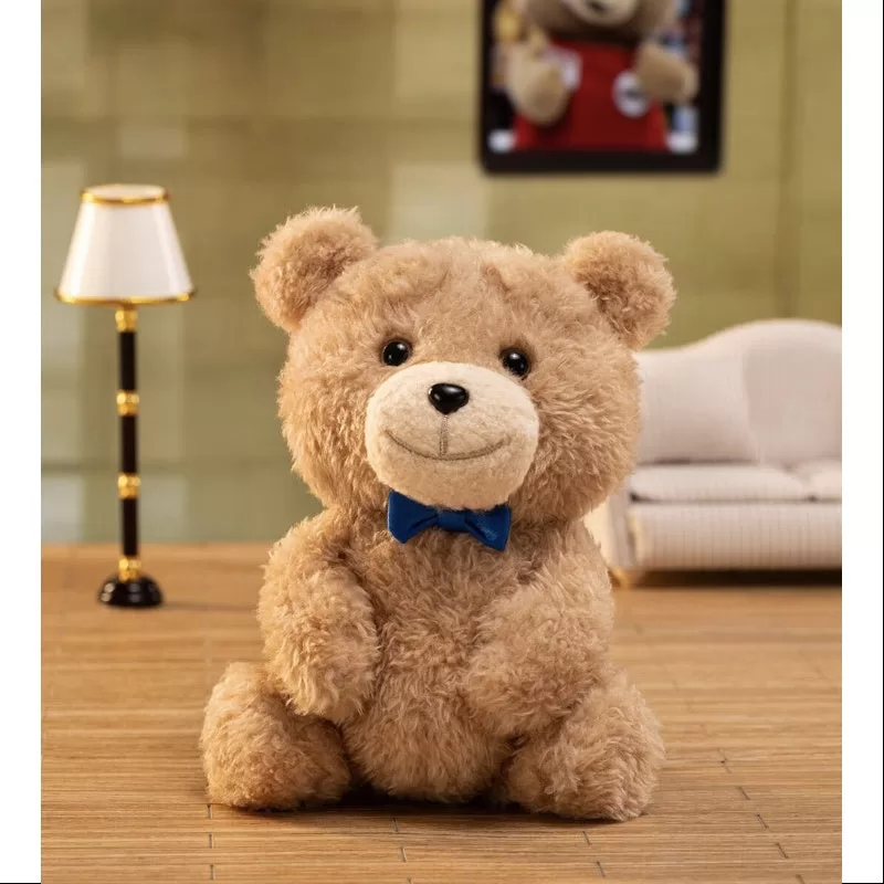 Oso de peluche Ted2 con colgante de acción y pajarita