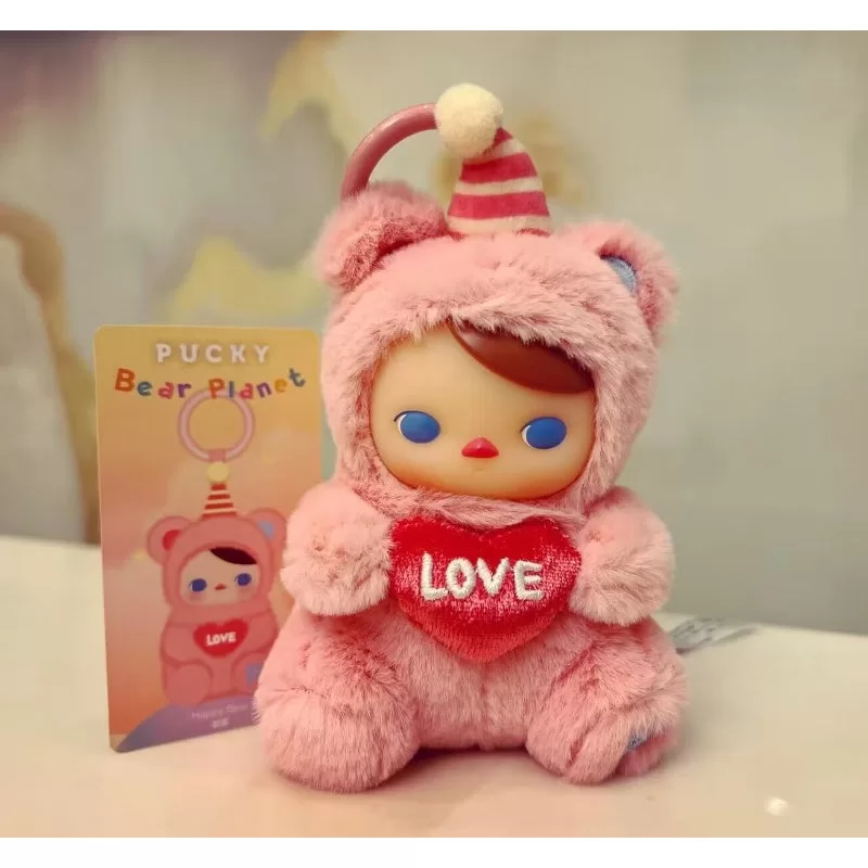 Oso de peluche de vinilo PUCKY Bear Planet Series Happy Bear