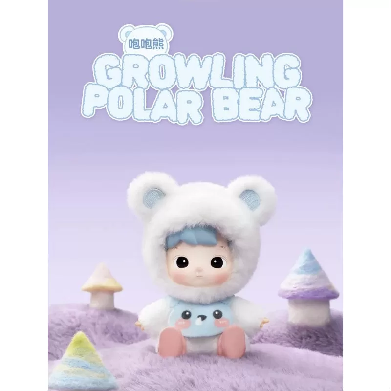 Oso polar gruñón de peluche de vinilo de la serie «Snuggle With You» de Hacipupu