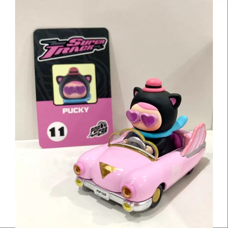 PUCKY Pop Mart PopCar Super Track Series PUCKY SUEÑO ROSA