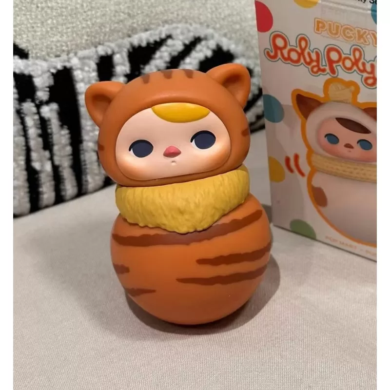 PUCKY Roly Poly Kitty Series Atigrado rojo