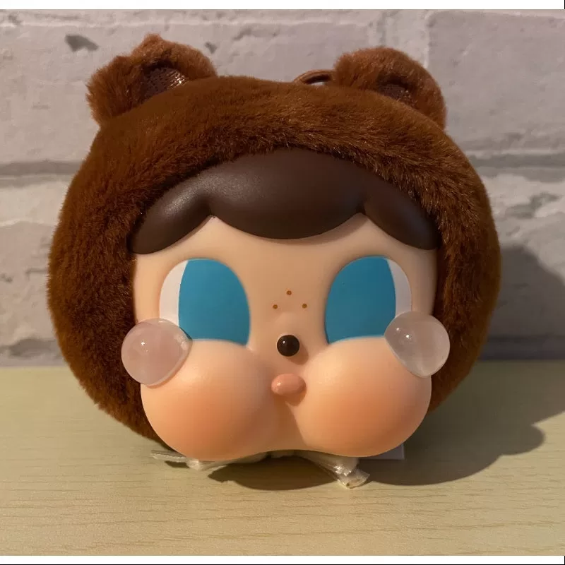 Peluche colgante con cara de vinilo Crybaby Cring Blob, serie Teddy marrón