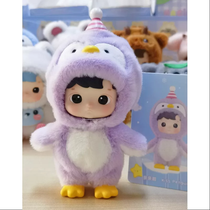 Peluche de vinilo de la serie «Snuggle With You» de Hacipupu, «Secret Kiss Penguin» (1/144)