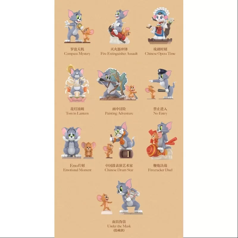 Pop Mart Tom y Jerry Forbidden Compass Series Conjunto completo Nuevo con plástico