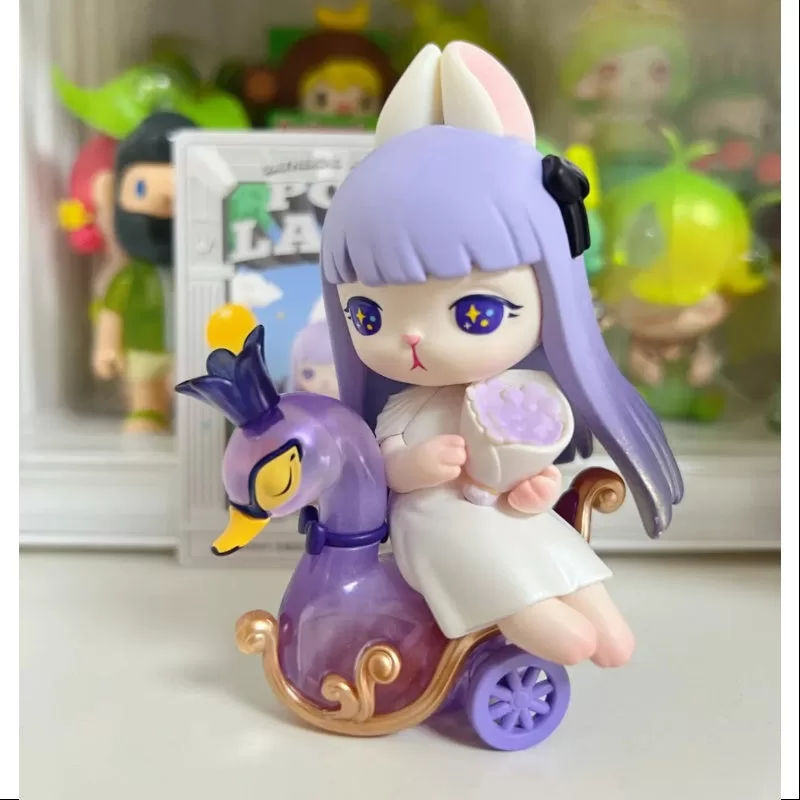 Reunión de Bunny Pop Mart en la carroza Bunny Swan de la serie Pop Land