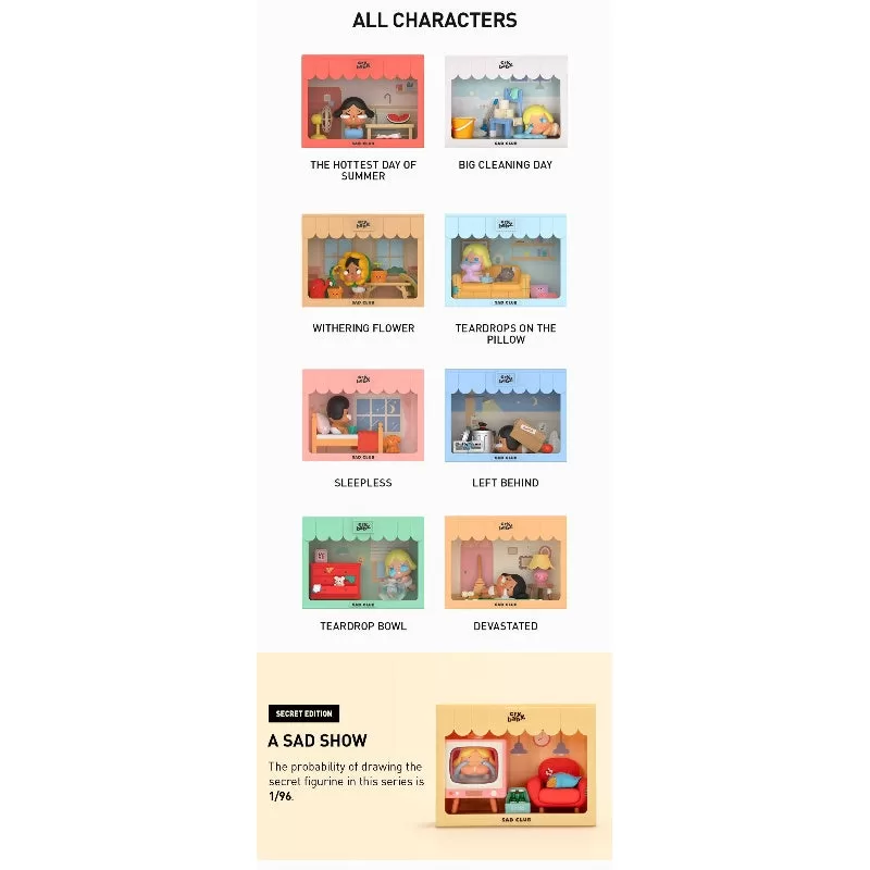 Serie Crybaby Sad Club Conjunto completo Nuevo con plástico Serie Crybaby Sad Club Conjunto completo Nuevo con plástico