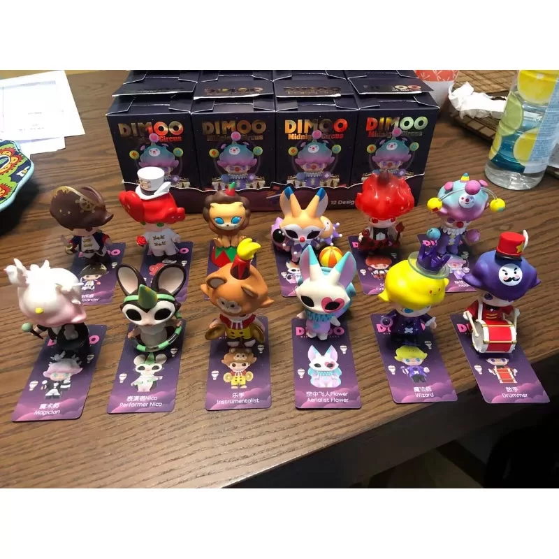 Serie DIMOO Midnight Circus, conjunto completo abierto