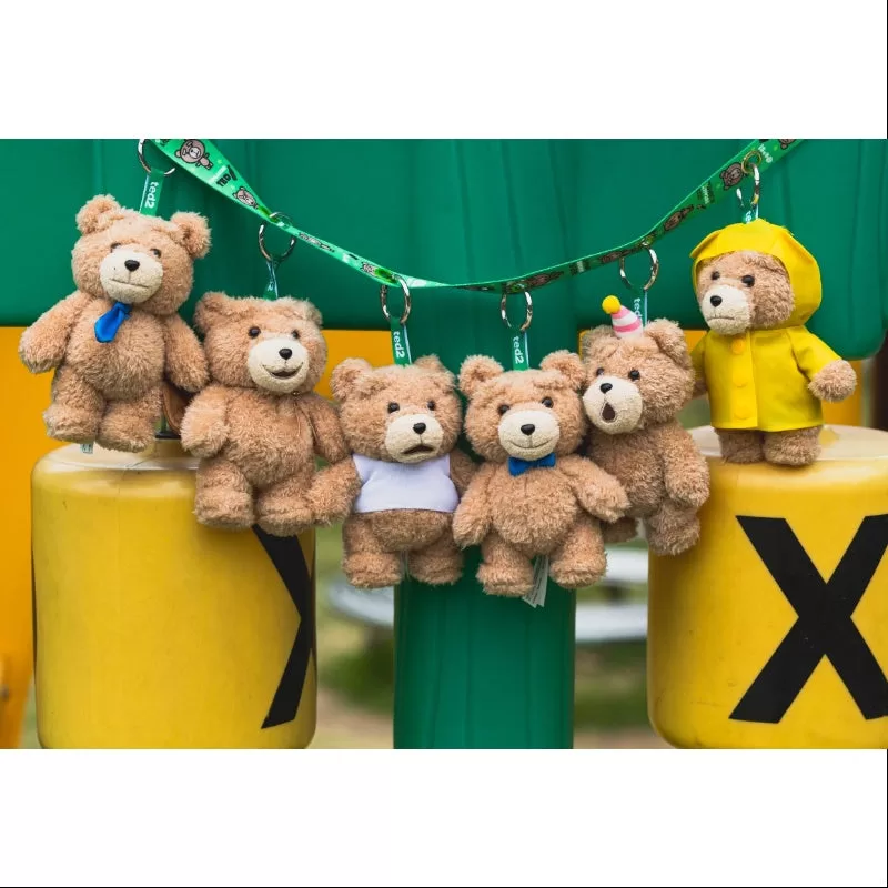 Serie completa de colgantes de peluche de acción de oso de peluche Ted2, conjunto abierto