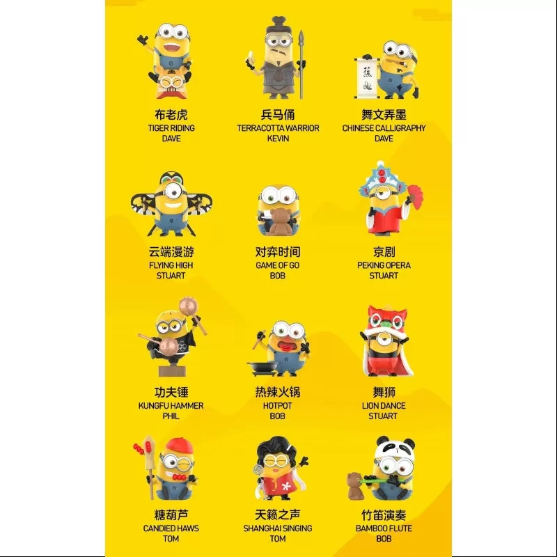 Serie completa de los diarios de viaje de los Minions por China, abierta