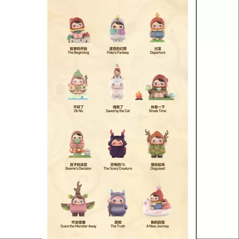 Serie de aventuras de PUCKY Poko, set completo abierto