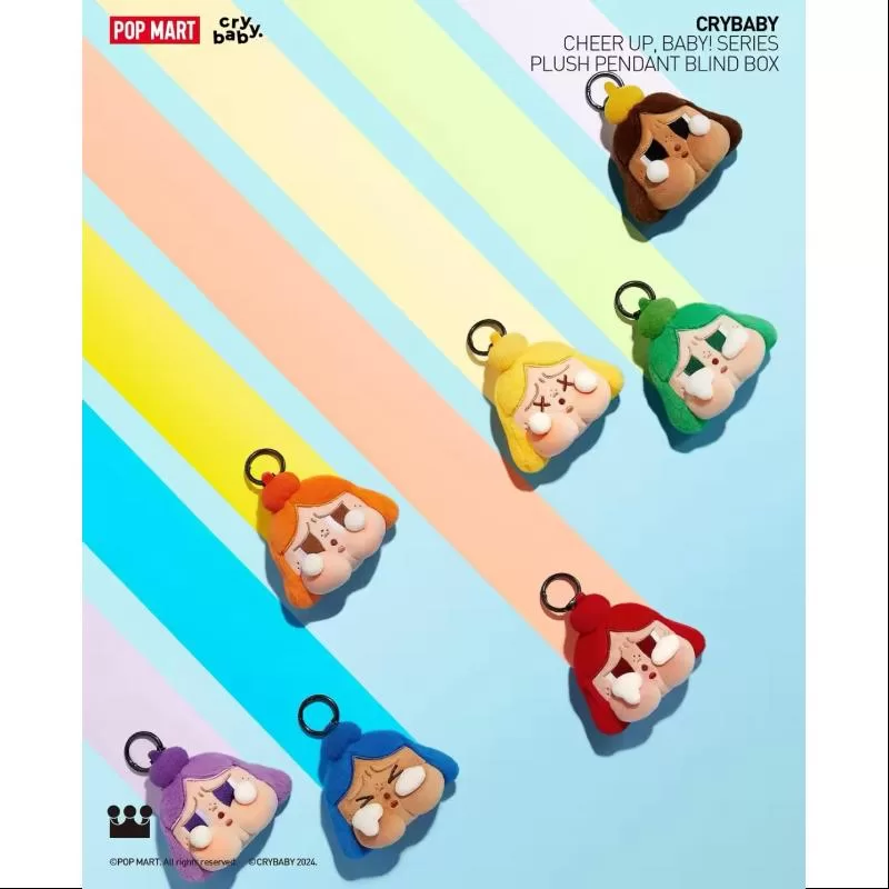 Serie de colgantes de peluche Crybaby Cheer Up Baby, conjunto completo, nuevo con plástico