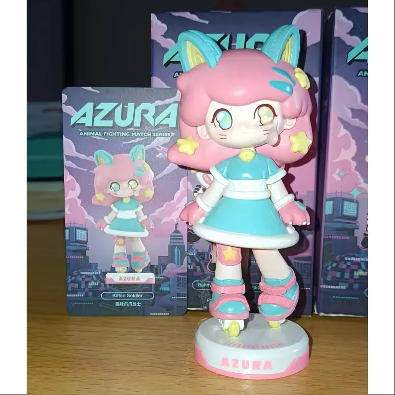 Serie de combates de animales AZURA Soldado gatito Serie de combates de animales AZURA Soldado gatito