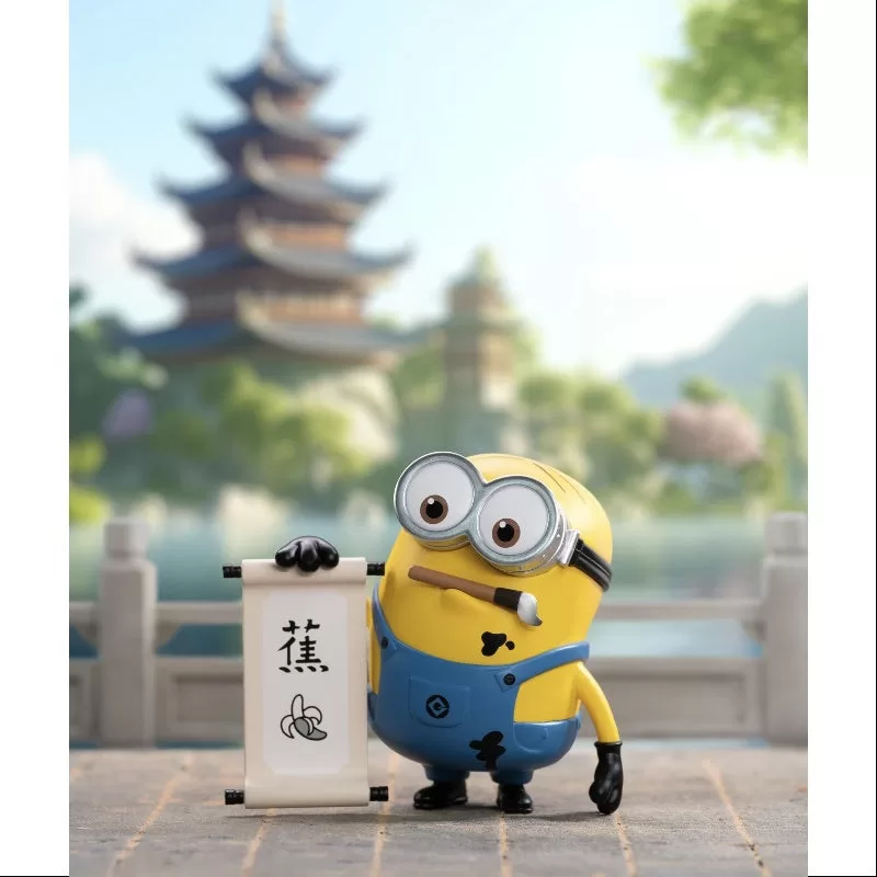 Serie de diarios de viaje de los Minions por China Caligrafía china Dave
