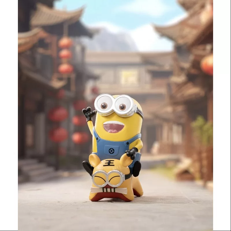 Serie de diarios de viaje de los Minions por China: Dave montando a un tigre