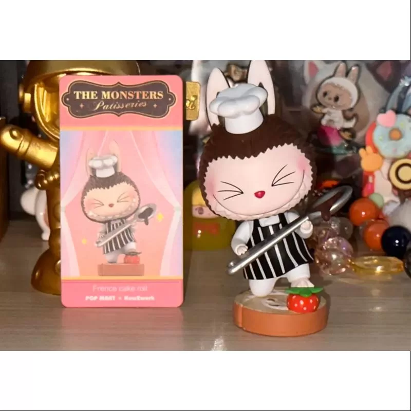 Serie de pastelería Labubu The Monsters, rollo de pastel francés