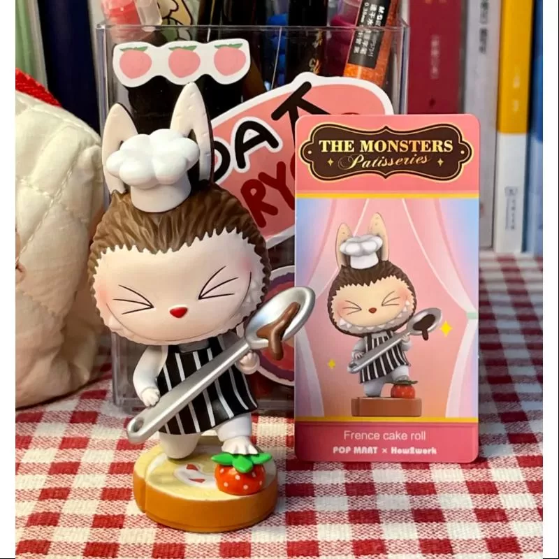 Serie de pastelería Labubu The Monsters, rollo de pastel francés