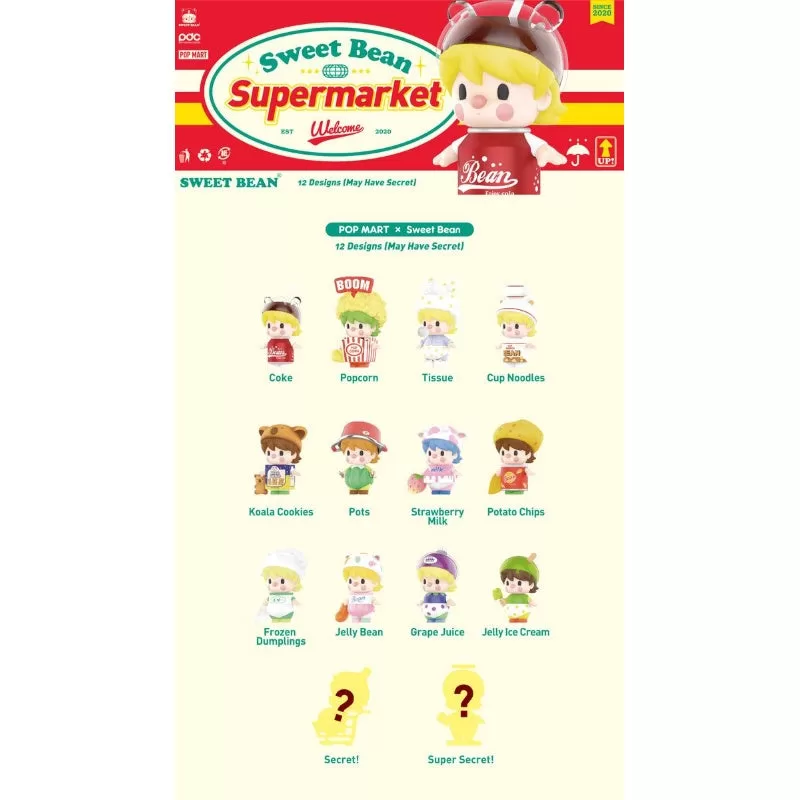 Serie de supermercado Sweet Bean, conjunto completo, nuevo con plástico