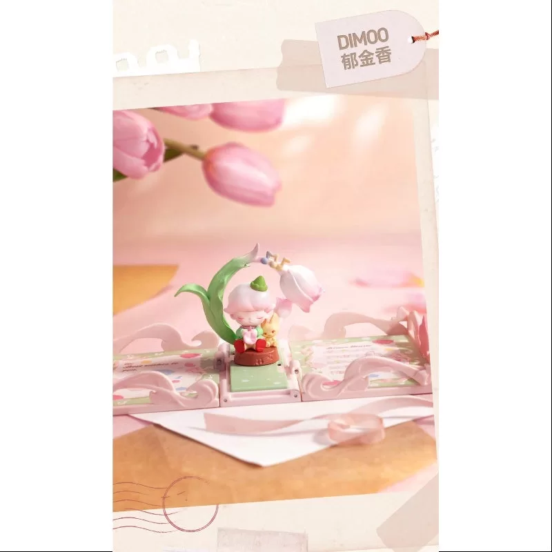 Serie de tarjetas de felicitación DIMOO Pop Mart Gift For You DIMOO Tulip